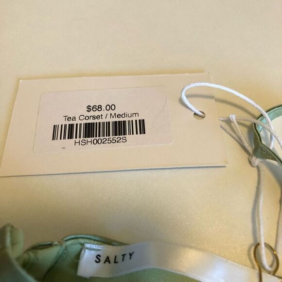 Salty Honey&Stardust Collection Grn Satin Corset S M Mermaid, Ballet, Coquette - Picture 9 of 15